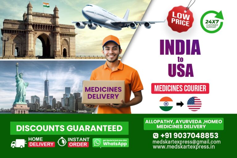 Medicine Courier from India to USA – Fast, Reliable & Affordable