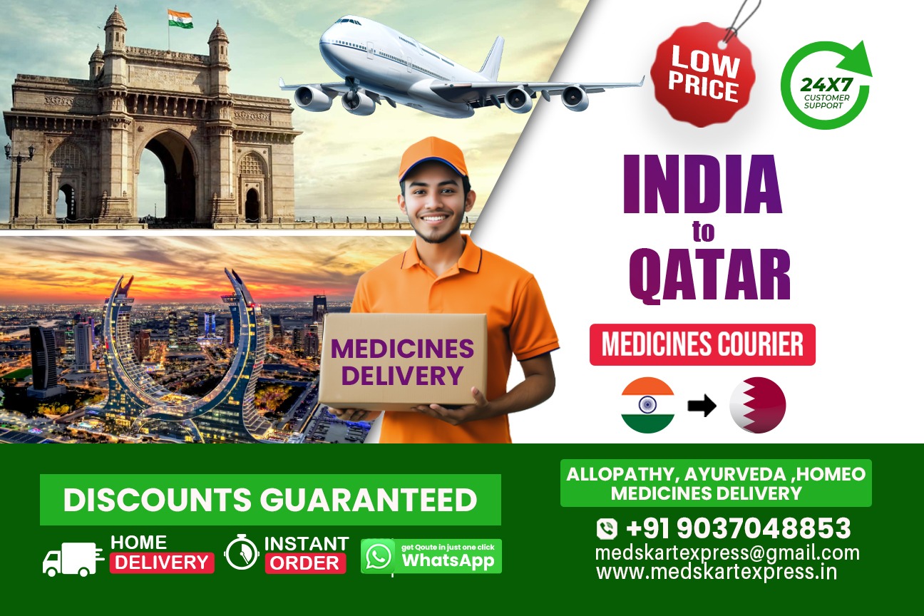 Medicine Courier from India to Qatar