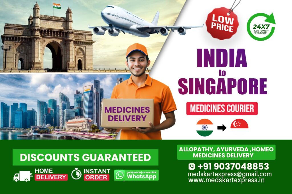 Medicine Courier from India to Singapore
