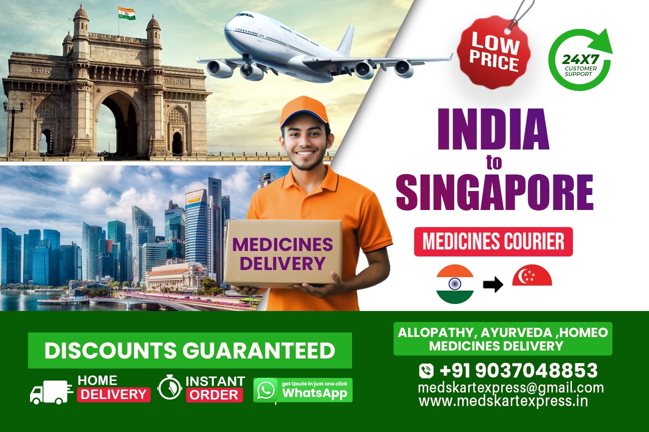 Medicine Courier from India to Singapore